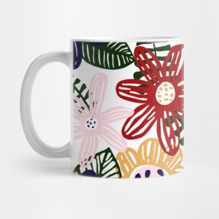 cartoon flowers mix color Mug